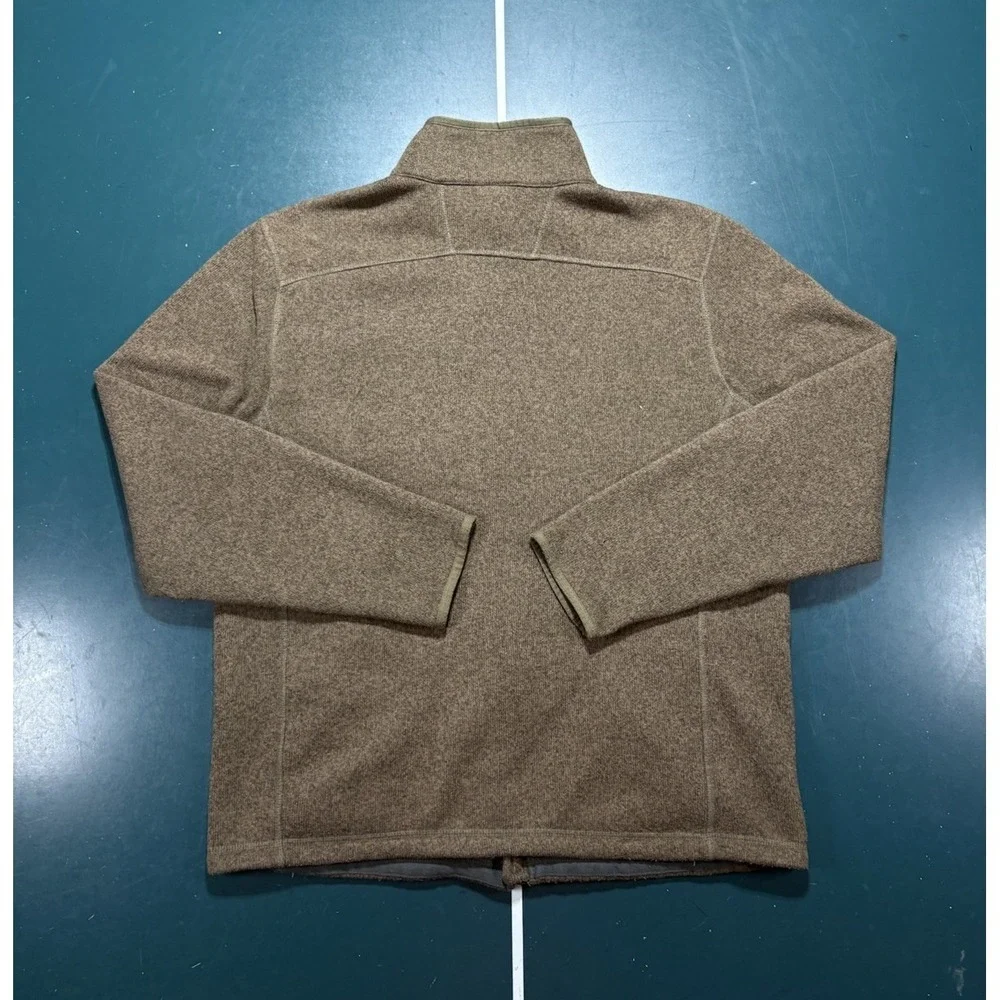The North Face Fleece Sweater Full Zip Jacket Men's Large Heather Brown Outdoor